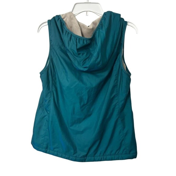 L.L Bean Hooded Vest Womens Size Medium Full Zip Polyester Teal - Picture 6 of 6